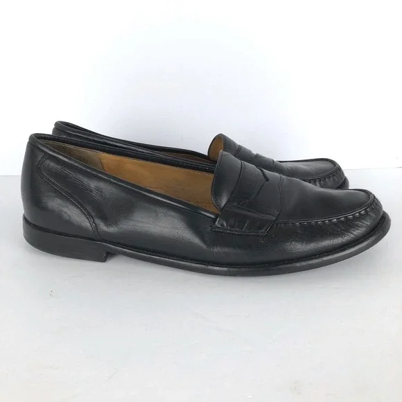 COLE HAAN City Leather Penny Loafers Men's 13 M Black Dress Shoes Slip On 08420